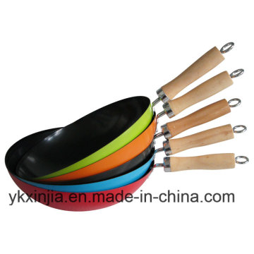 Acier au carbone coloré Non-Stick Chinese Iron Wok